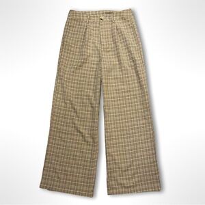 SHEIN EZwear Plaid Pants. High Rise. Wide Leg. Size Medium.